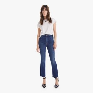 MOTHER Jeans-The Hustler Ankle Fray-High Rise/Stretchy